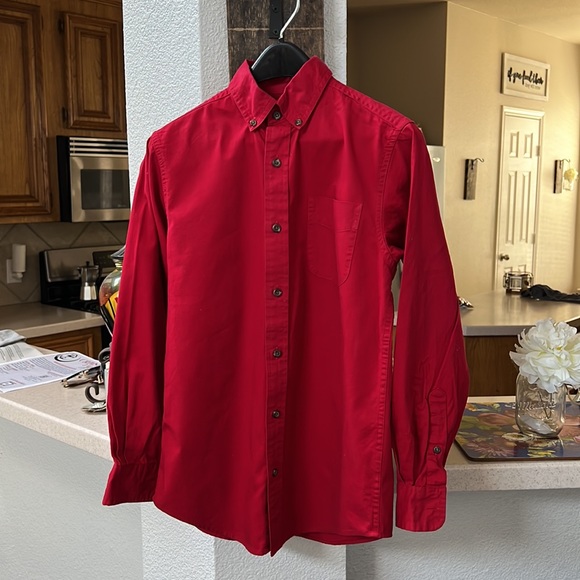 Class Club boys red long sleeve button down dress shirt - Picture 13 of 16